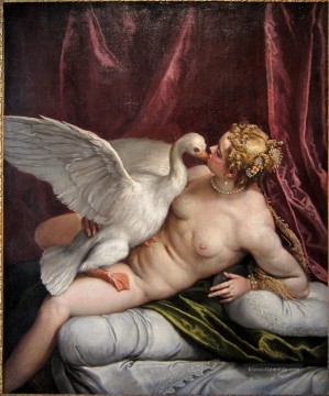 paolo Veronese Leda und der Schwan im Palast von fesch ajaccio Klassischer Menschlicher Körper Ölgemälde